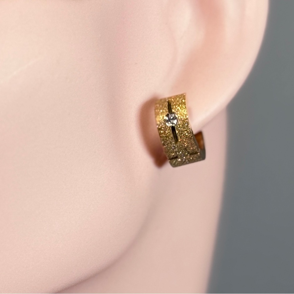 18K Gold Plated Classic Earrings with Cubic Zirconia 💎